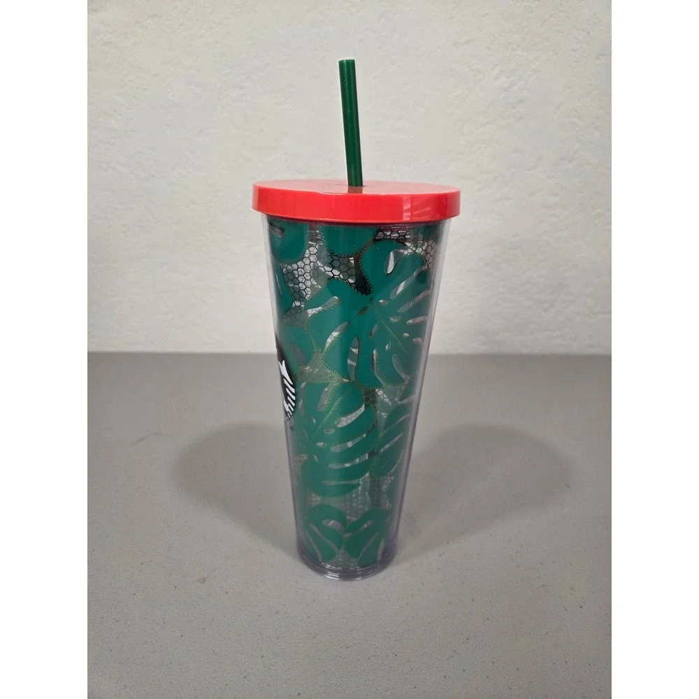Starbucks Monstera‎ Leaf Cold Cup Tumbler 24oz Tropical  Botanical